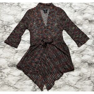 Neslay Paris Women's Knit Rainbow MultiColor Open Wear Cardigan‎ Size S/M